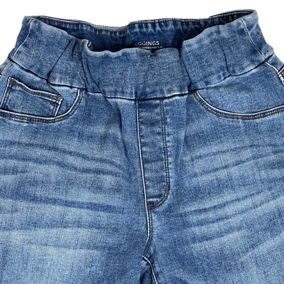 Chicos Pull on Paper Bag Waist High Rise Medium Wash Jeggings Size 6 - Picture 3 of 15